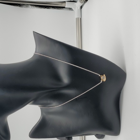 COACH Silver Gold Cubic Zirconia Necklace. - Picture 4 of 5